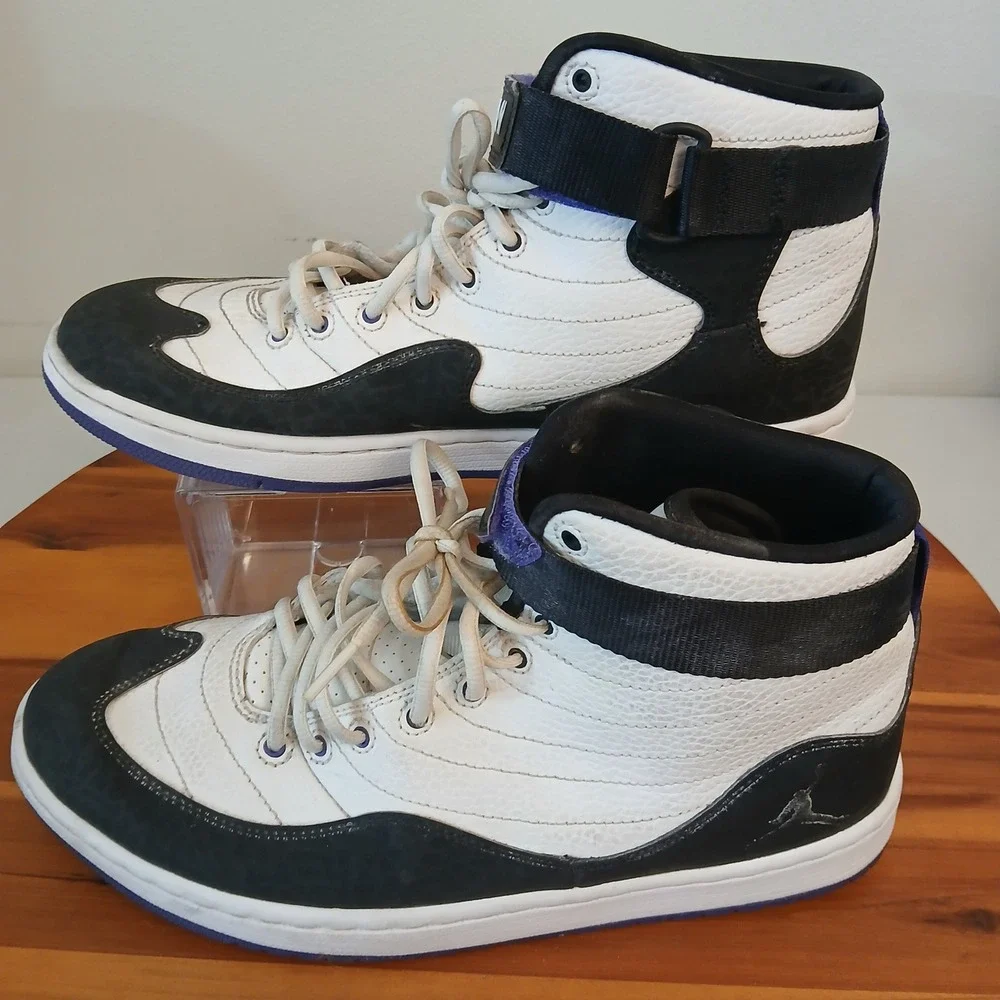 Nike Jordan KO 23 Mens 10.5 White Dark Concord Shoes Sneakers AR4493-100